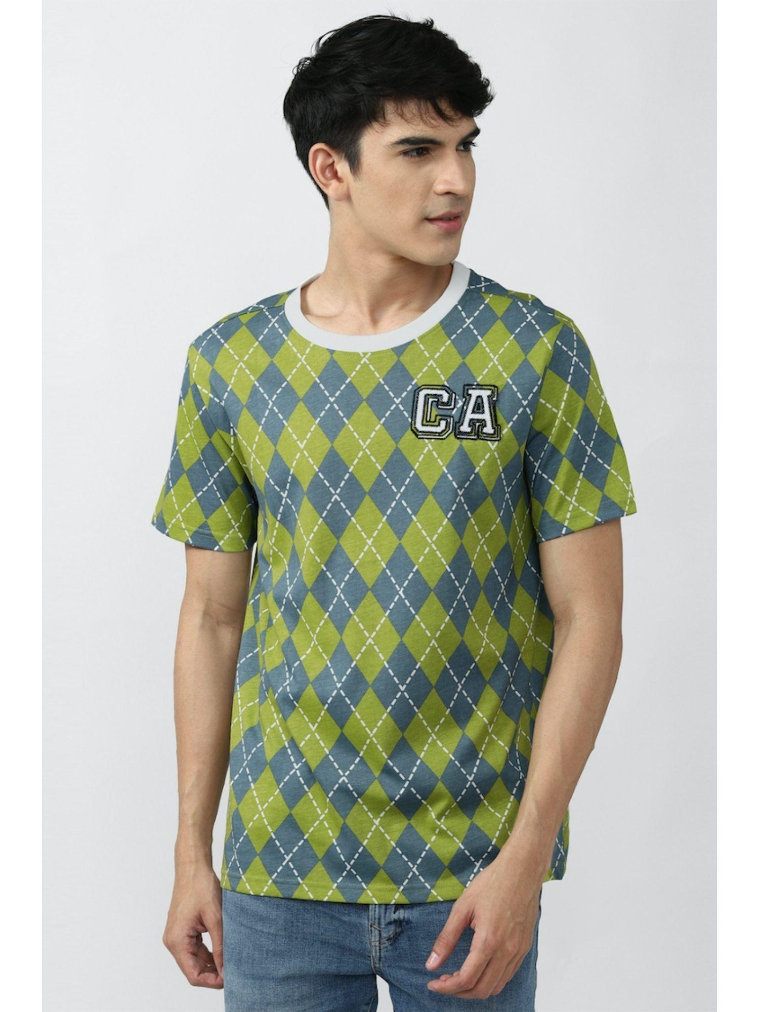 men green geometric t-shirt