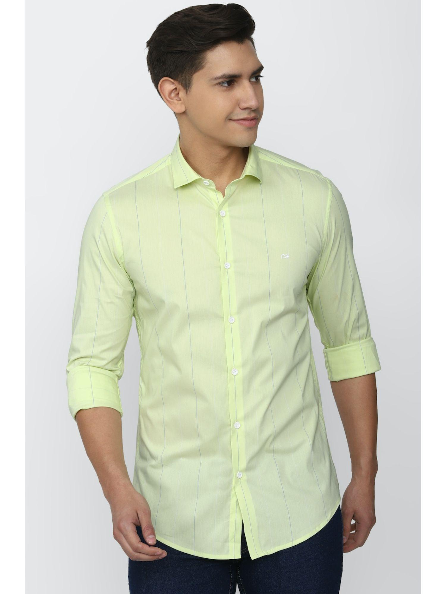 men green super slim fit formal shirts