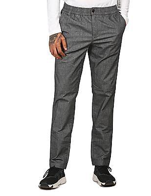 men grey bleecker slim fit heathered active pants