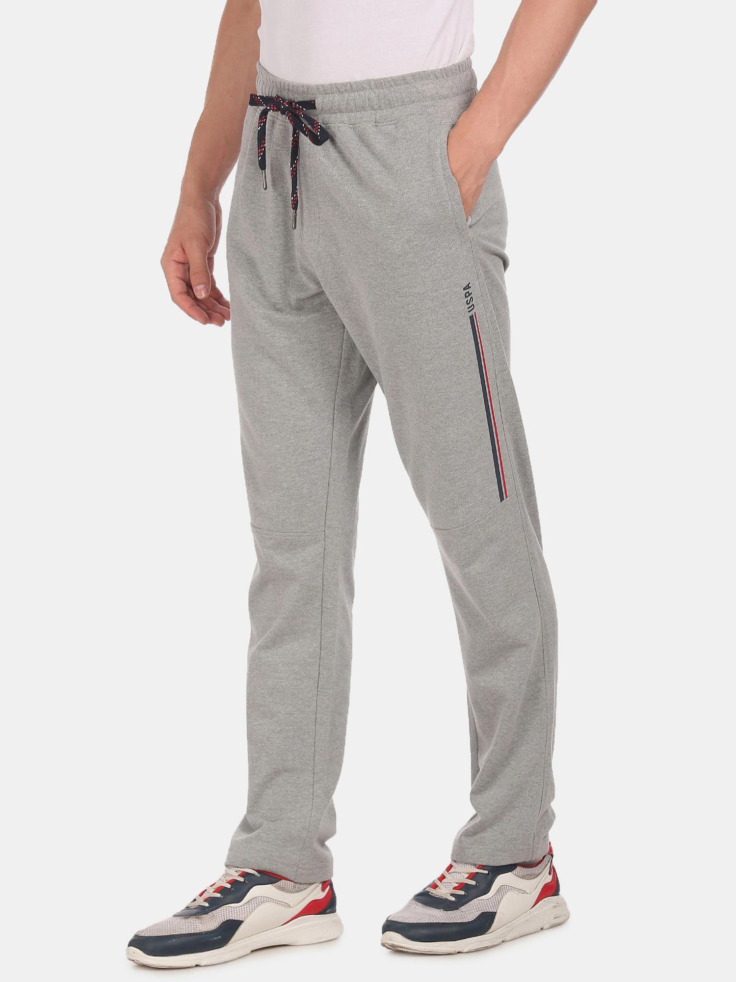 men grey i673 comfort fit solid cotton polyester lounge pants grey