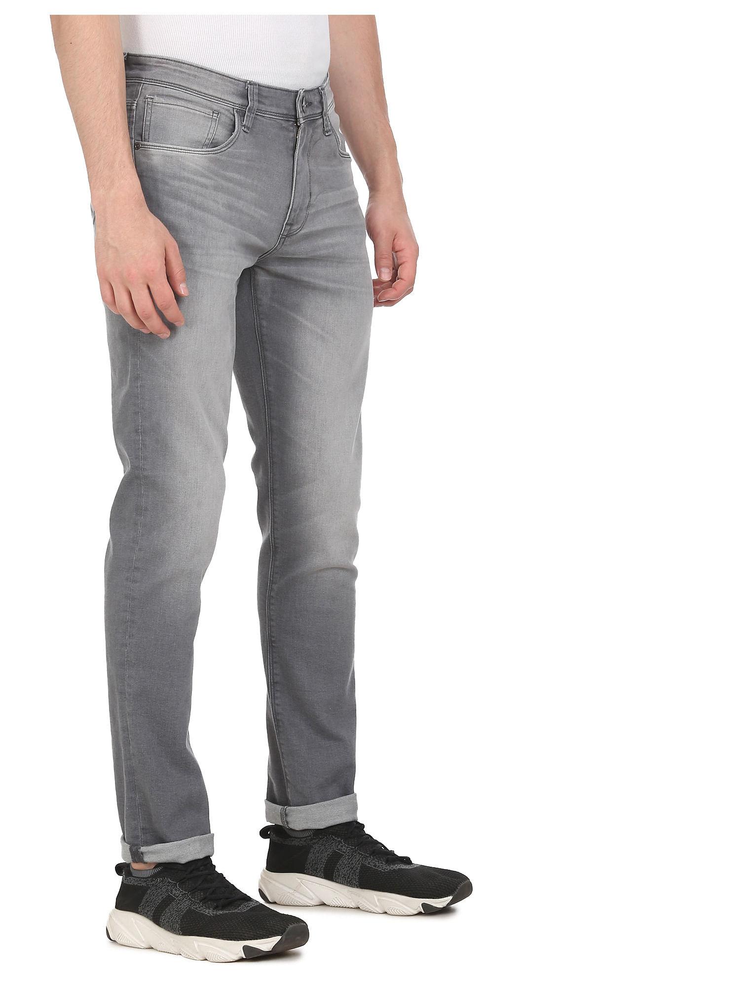 men grey jameson slim fit stone wash jeans