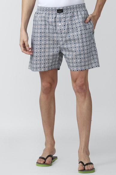 men grey print boxer shorts