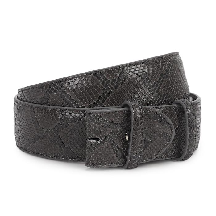 men grey snake print belt strap