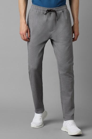 men grey solid casual track pants