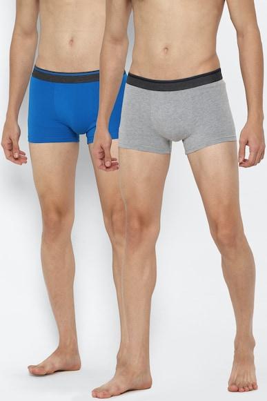 men grey solid pack of two trunks