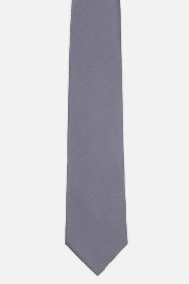 men grey solid tie
