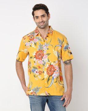 men hawaiian short-sleeve multi shirt