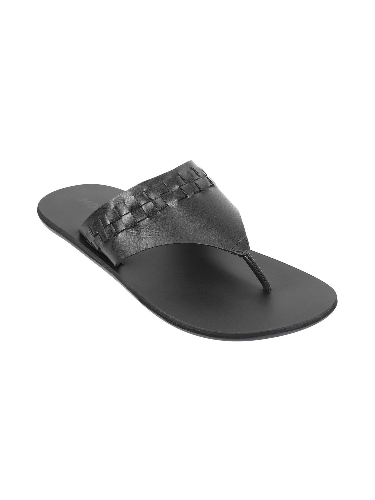men-leather-black-slippers