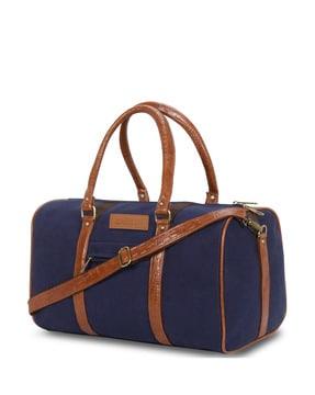 men leather duffel bag with detachable strap