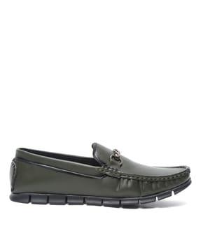 men loafers with metal accent