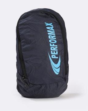 men logo print backpack