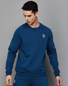 men logo print regular fit sweatshirt