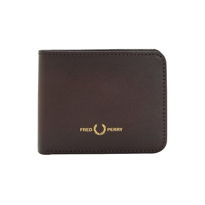 men maroon burnished leather billfold wallet