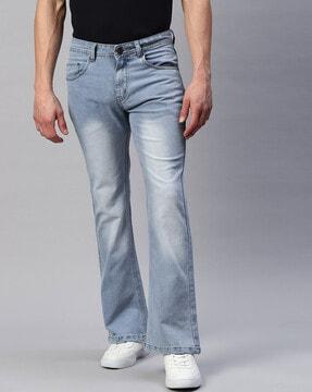 men mid-rise bootcut jeans