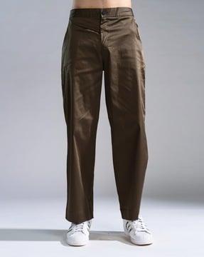 men mid-rise loose trousers