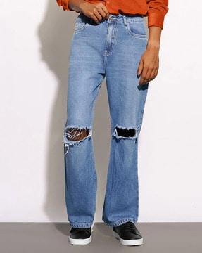 men mid-rise relaxed fit jeans