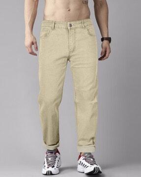 men mid-rise relaxed jeans