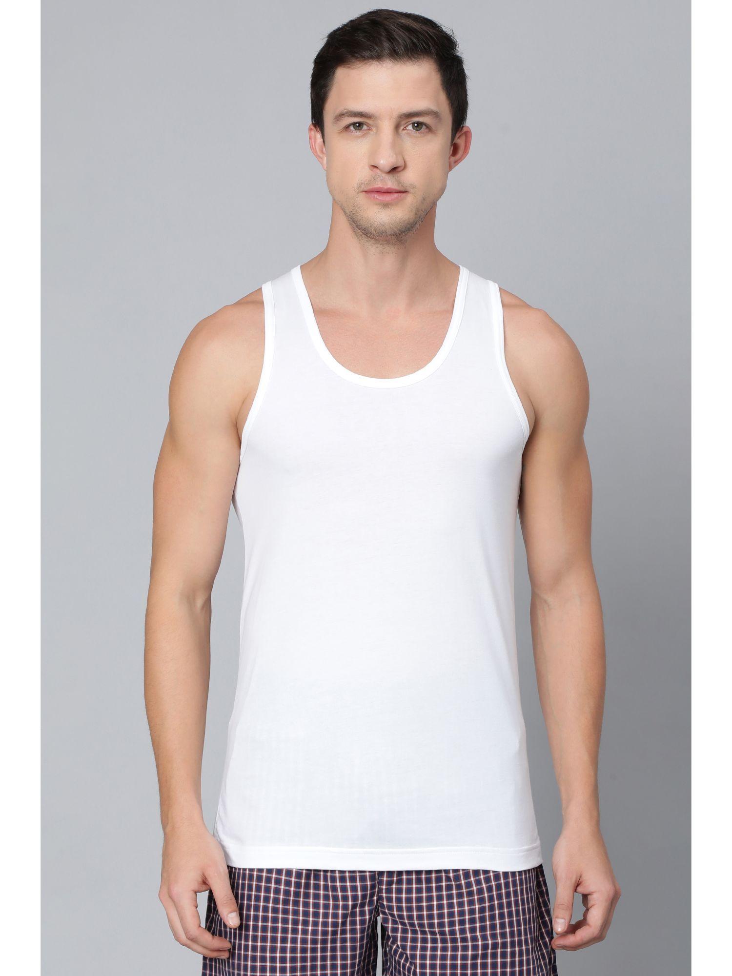 men moisture activated & super soft cool it vest - white