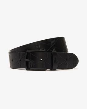 men monogram genuine leather belt