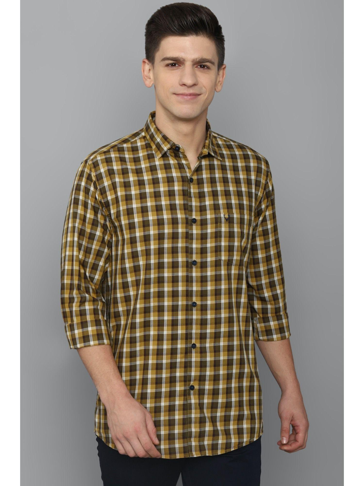 men multi-color slim fit check full sleeves casual shirts