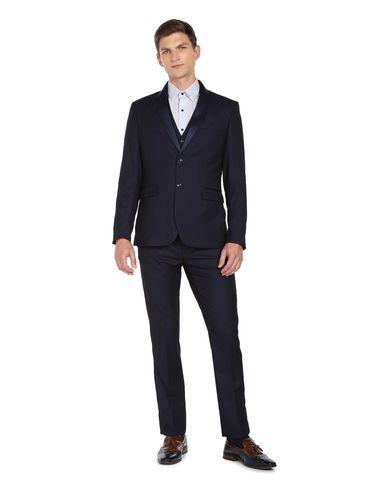 men navy solid tailored fit (set of 3)