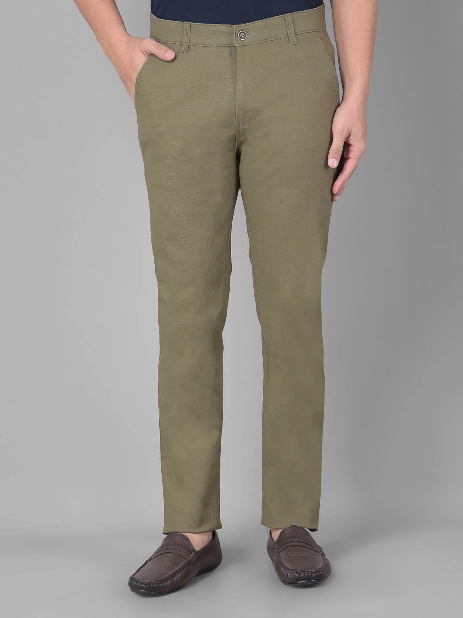 men olive trousers