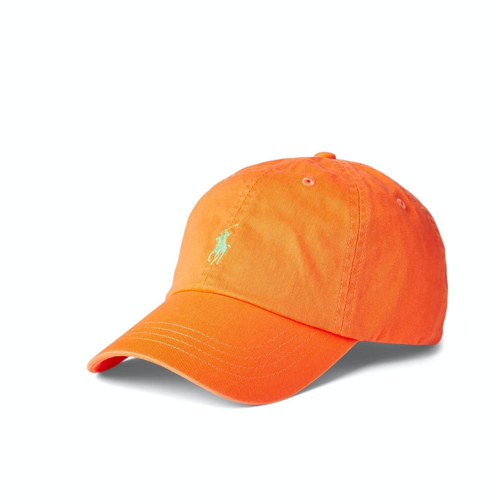 men orange cotton chino ball cap
