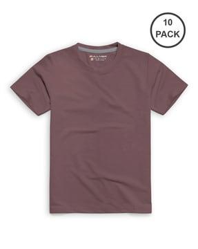 men pack of 10 regular fit round-neck t-shirts