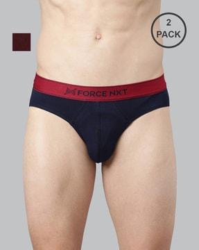 men pack of 2 briefs with elasticated waistband