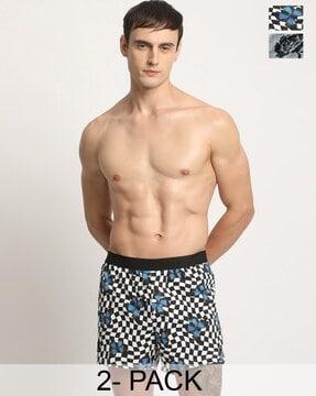 men pack of 2 checkered boxers
