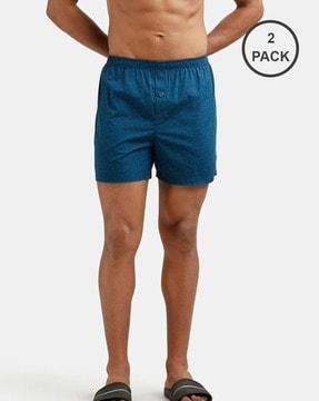 men pack of 2 geometric print boxers