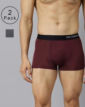 men pack of 2 trunks with elasticated waist