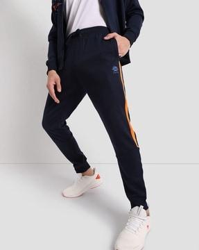 men panelled joggers with insert pockets