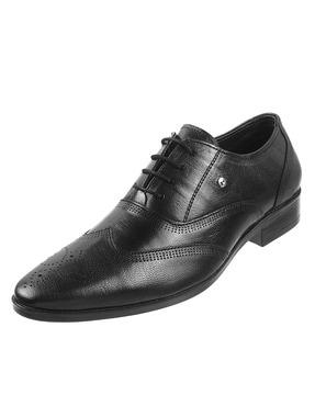 men perforated brogues with lace fastening