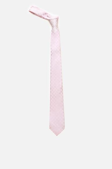 men pink check tie