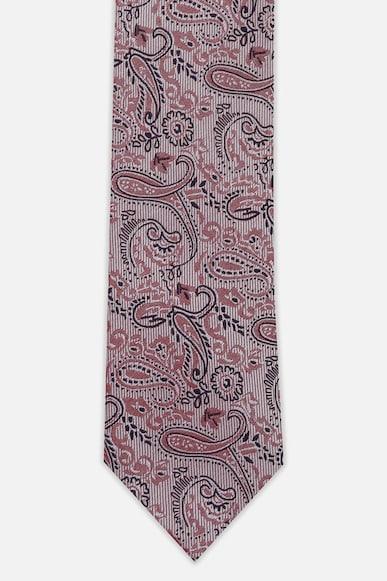 men pink embroidered tie
