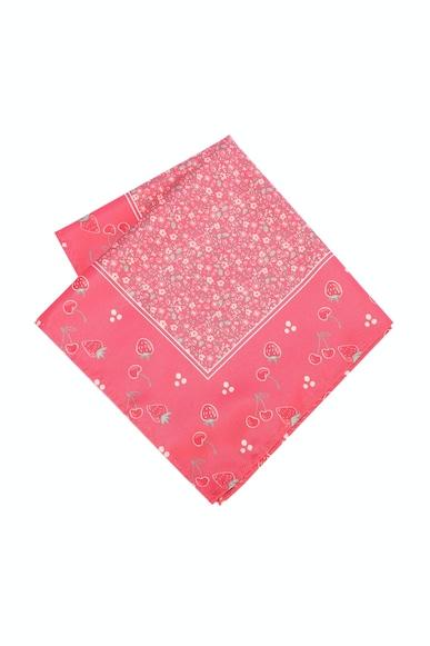 men pink print formal pocket square