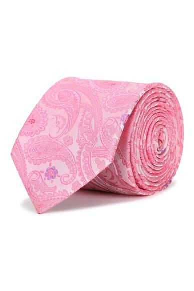 men pink textured tie