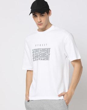 men printed oversized fit crew-neck t-shirt