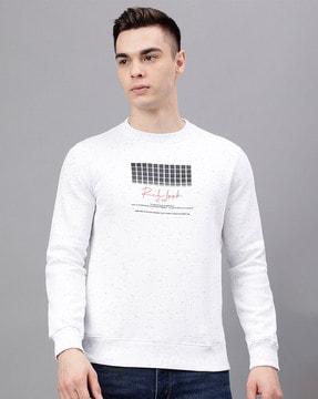 men printed regular fit sweatshirt