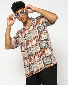 men printed relaxed fit shirt