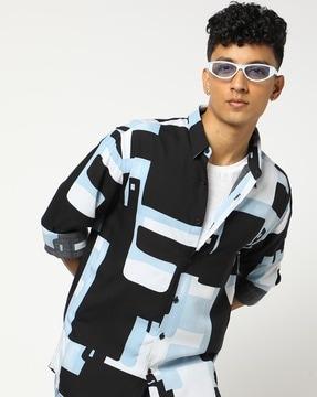 men printed relaxed fit shirt