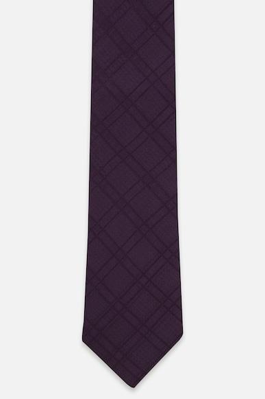 men purple check tie