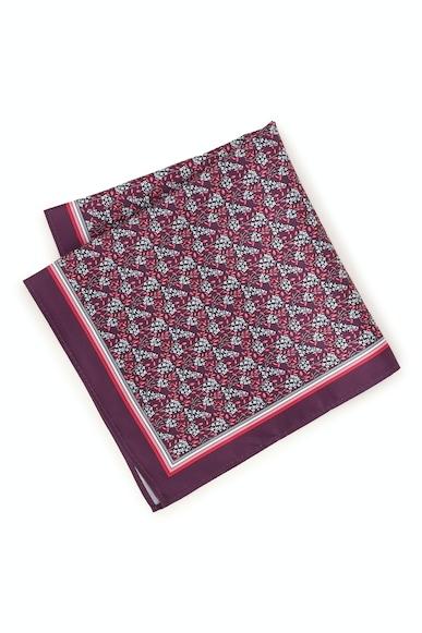 men purple print formal pocket square