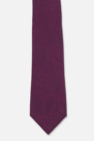men purple print tie