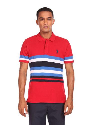 men-red-cotton-striped-polo-t-shirt