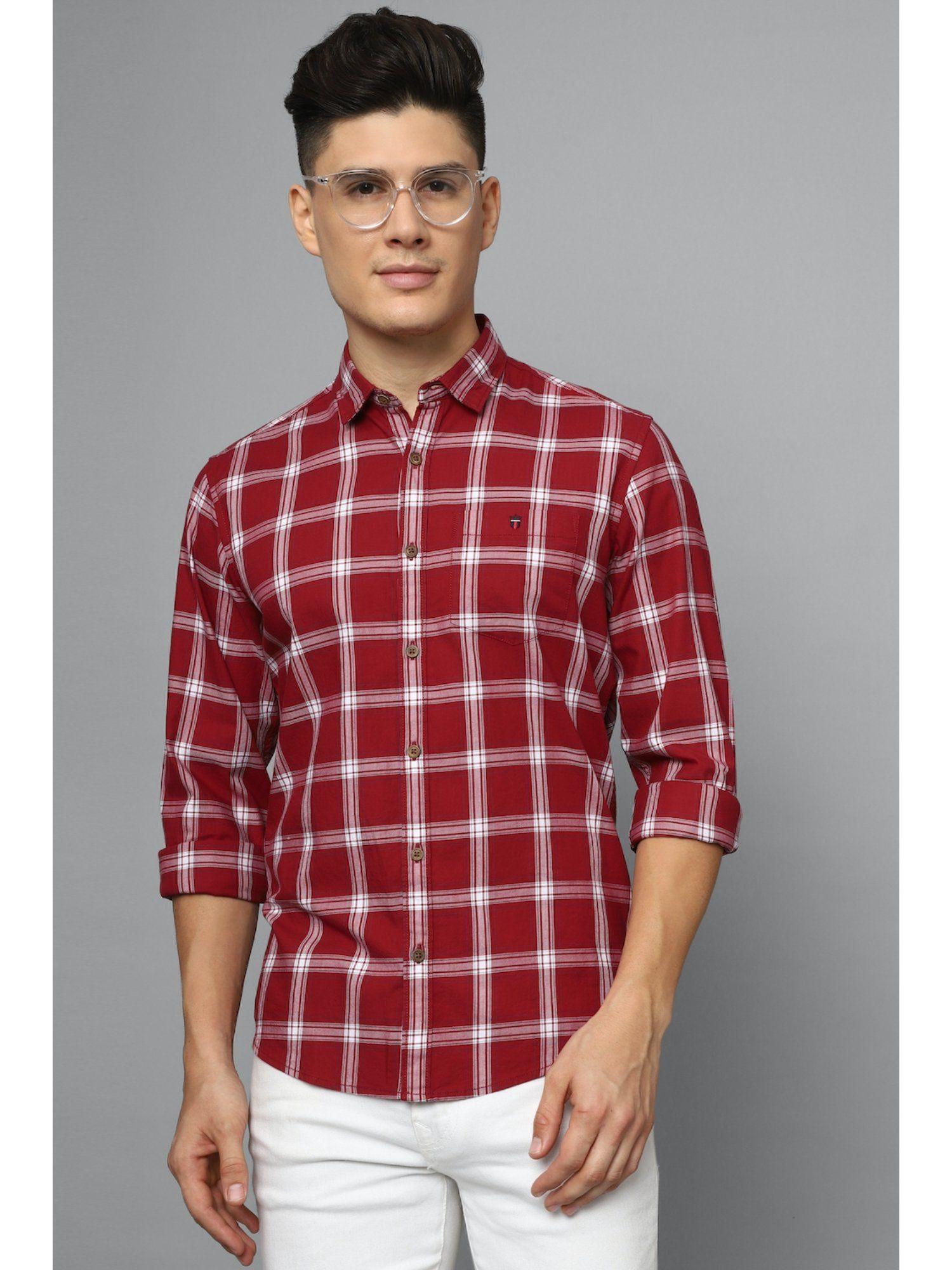 men-red-slim-fit-check-full-sleeves-casual-shirt