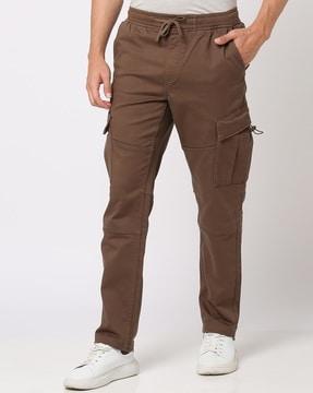 men regular fit cargo trousers