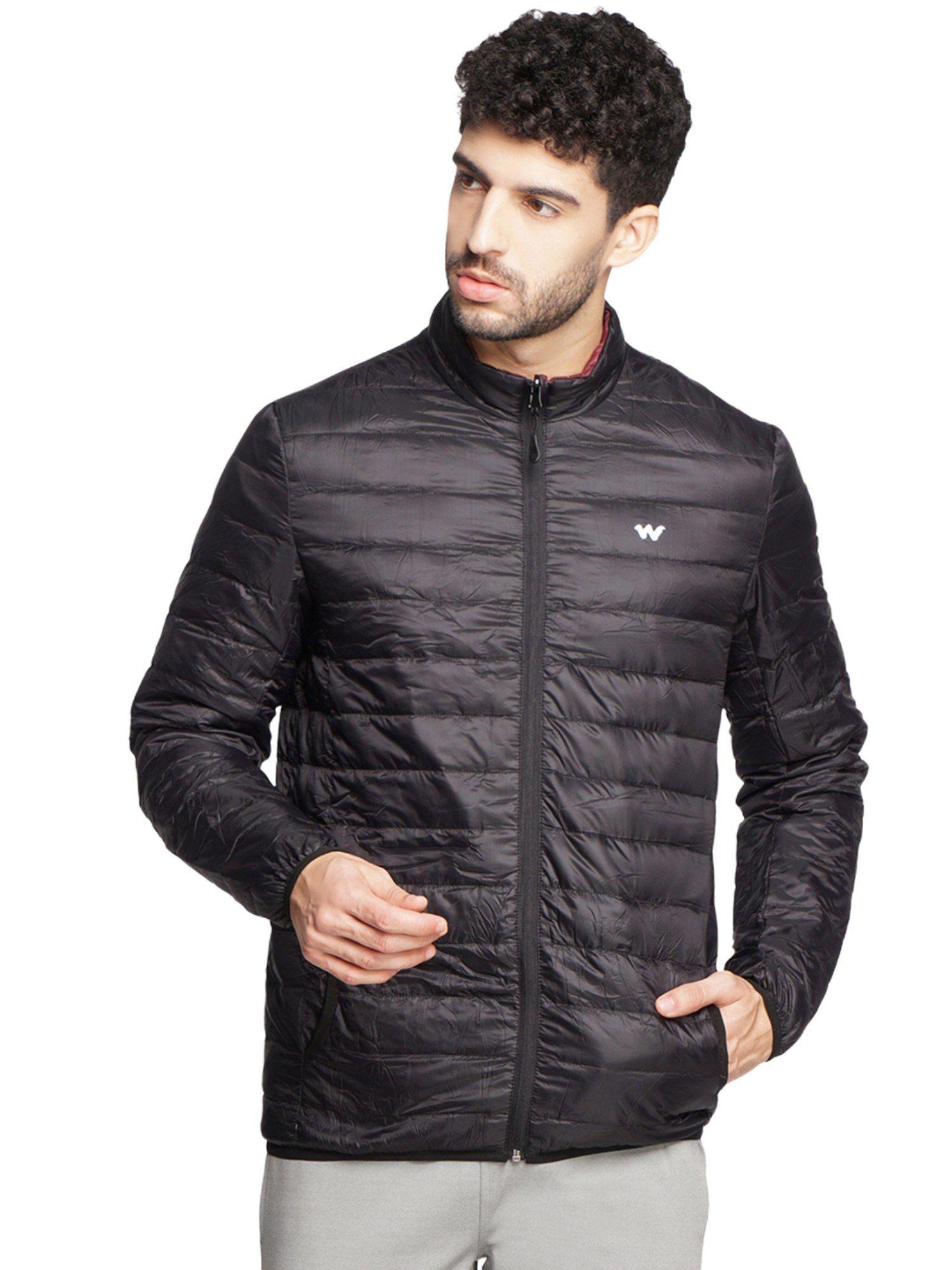 men regular fit down jackets-black