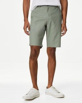men regular fit high-rise shorts